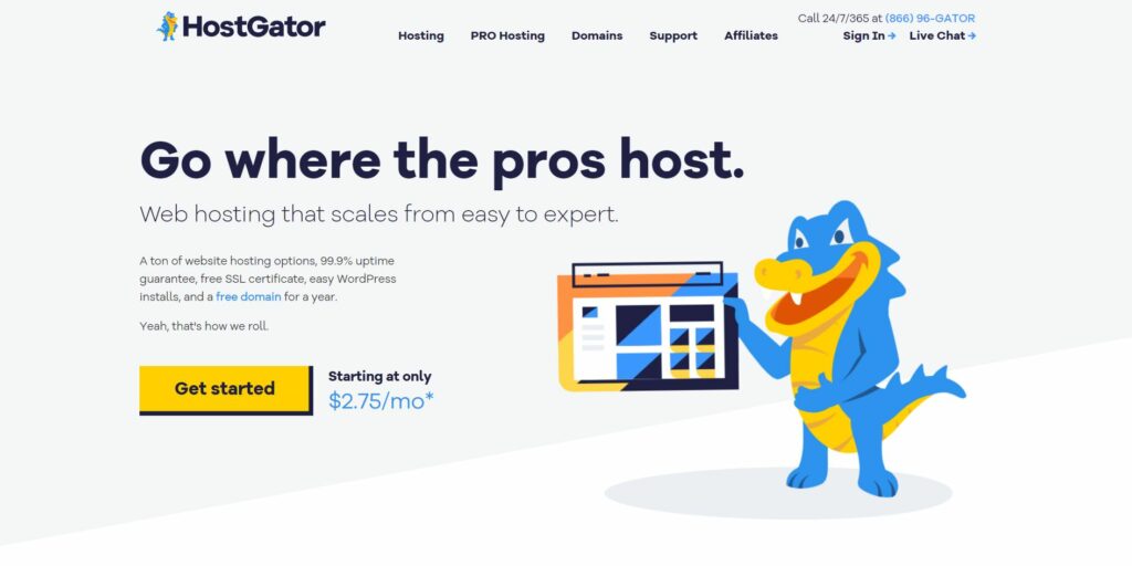 Hostgator Homepage