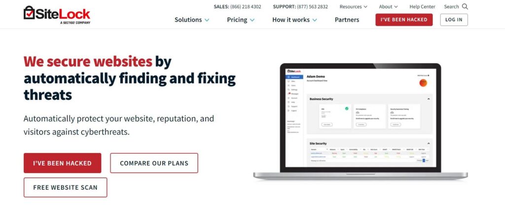 SiteLock website