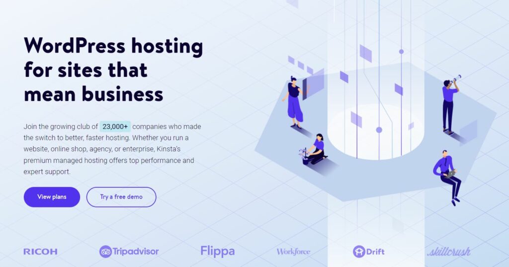 Kinsta main website