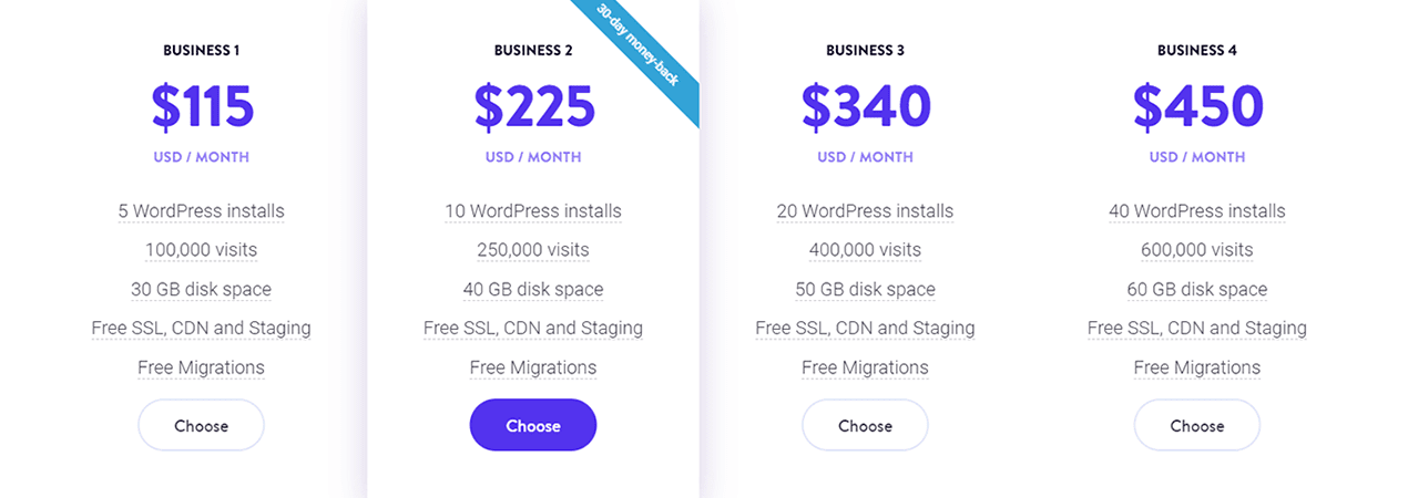 Kinsta Business Plans 2023